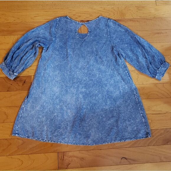 🔹️J & M Clothing Blue 3/4 Sleeve Dress Medium - Picture 3 of 7